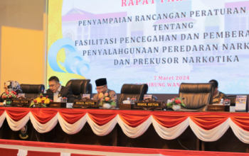 Penyampaian Ranperda Tentang Fasilitasi Pencegahan, Pemberantasan Penyalahgunaan, Peredaran Gelap Narkotika, Prekursor Narkotika.