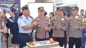 HUT TNI AU Ke 78, Kedatangan Kapolres Bintan Disambut Hangat Oleh Danlanud RHF Tanjungpinang