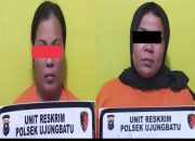 Dua Emak Emak Pengedar Sabu Diringkus Polsek Ujung Batu