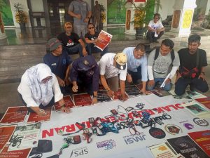 Puluhan Jurnalis Kepri Unjuk Rasa Tolak RUU Penyiaran