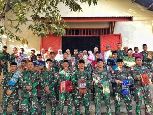 Menjaga NKRI Tak Kenal Hari Libur, Satgas Yonif 125/Smb Rayakan Idul Adha Di Daerah Penugasan
