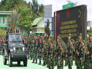Terima Satgas Pamtas RI-MLY Yonzipur 5/ABW, Ini Penekanan Pangdam XII/Tpr