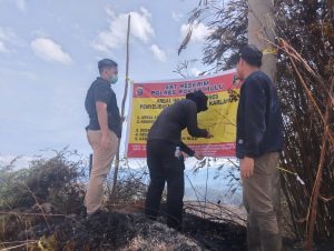 Satreskrim Polres Rohul Usut Tuntas Penyebab Karhutla di Desa Cipang Kiri