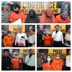 Menindak Tegas Kejahatan: Polresta Tanjungpinang Ungkap 5 Kasus Kejahatan Dari 9 Tersangka