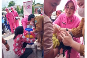 Bhayangkari Cabang Bintan Gelar Vaksinasi Polio dan Pemeriksaan Kesehatan untuk Balita dalam Rangka Hari Anak Nasional 2024