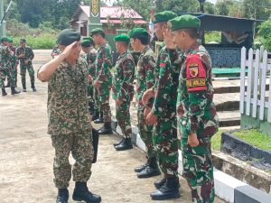 Kunjungan Kerja MLO Major Arief ke Komando Taktis Yonzipur 5/ABW: Perkuat Hubungan TNI-TDM di Perbatasan RI-Malaysia