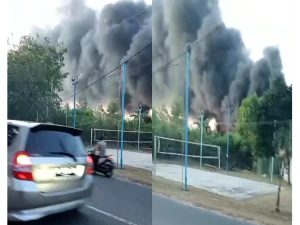 Kebakaran Hebat Landa PT Bukit Panglong Kijang, Asap Tebal Membuat Warga Panik