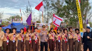 Kapolres Bintan Hadiri Upacara Hari Pramuka ke-63 Tingkat Kabupaten Bintan.