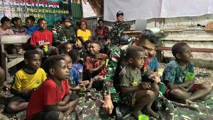 Pos Bolakme Yonif 641/Bru Wujudkan Fasilitas Belajar Unik dan Edukatif untuk Anak-Anak Papua