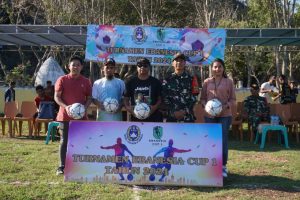 Satgas Pamtas RI-RDTL Yonarhanud 15/DBY Hadiri Pembukaan Turnamen Eban Esia Cup 1 di Kabupaten TTU, NTT