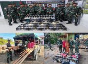 Satgas Pamtas Yonarmed 11 Kostrad Gagalkan Penyelundupan 480 Kaleng Miras Merek Huster di Sebuku, Nunukan