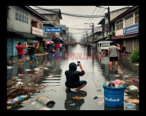 Banjir di Jalan Suka Berenang Picu Kehebohan di Facebook