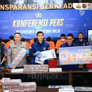 Bareskrim Polri dan Kemenkominfo Ungkap Jaringan Judi Online Internasional