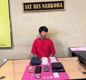 Pria Pemilik Sabu 16,41 Gram Dan Daun Ganja Kering 0,95 Gram, Diciduk Personil Sat Resnarkoba Polres Rohul 