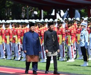 Prabowo Subianto Pimpin Upacara Pelepasan Joko Widodo di Istana Merdeka