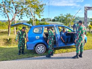 Tegakkan Disiplin Hukum, Satgas Yonzipur 5/ABW Perketat Sweeping di Perbatasan RI-Malaysia