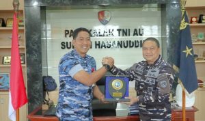 Sinergi TNI AU dan TNI AL: Komandan Lanud Sultan Hasanuddin Terima Kunjungan Danlantamal VI Makassar