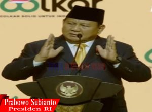 Presiden Prabowo Subianto Tegaskan Pentingnya Persatuan di HUT ke-60 Partai Golkar