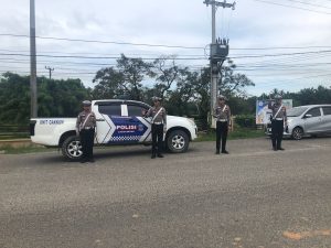Polres Rokan Hulu Tingkatkan Keselamatan Lalu Lintas Lewat Patroli Rutin