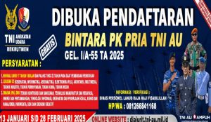 Bergabunglah dengan TNI AU! Lanud RHF Buka Penerimaan Bintara PK Pria 2025