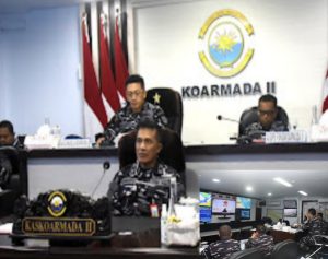 Koarmada II Bahas Rencana Operasi Pengamanan ALKI II Tahun 2025 dalam Vicon Kogabwilhan II