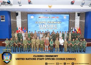 PMPP TNI Resmi Menutup United Nations Staff Officer Course (UNSOC) 2025