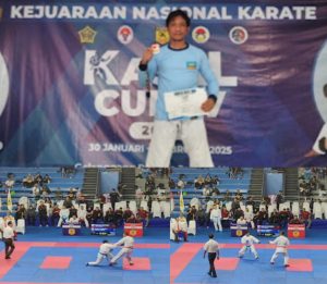 Semangat Tak Kenal Usia, Sertu Bek Iwan Yospaty Raih Juara di Kejurnas Karate Piala Kasal IV
