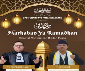 Ketua Feradi WPI DPC Kota Semarang Sukindar Ucapkan Selamat Menyambut Bulan Suci Ramadhan 1446 H