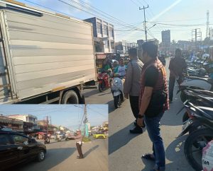 Polsek Ujung Batu Gelar Pengamanan di Pasar Ramadhan, Pastikan Keamanan dan Kelancaran Lalu Lintas