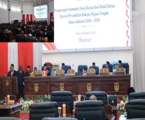 Delius Tabuni Resmi Dilantik sebagai Ketua DPRP Papua Tengah 2024-2029