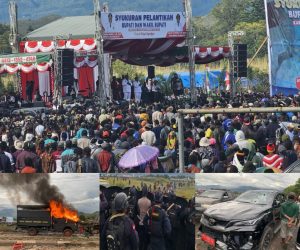 Aksi Saling Serang Warnai Syukuran Bupati dan Wakil Bupati Jayawijaya, Sejumlah Korban Luka dan Kendaraan Rusak