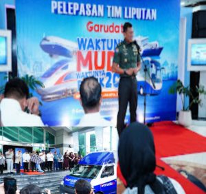 Kapuspen TNI Lepas Tim Liputan Mudik Garuda TV, Tekankan Keselamatan dan Informasi Akurat