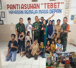 Kodim 0504/JS Serahkan 16 Akta Kelahiran di Dua Panti Asuhan: Panti Anak Tebet dan Almera Azzahra Al-Fatunisa