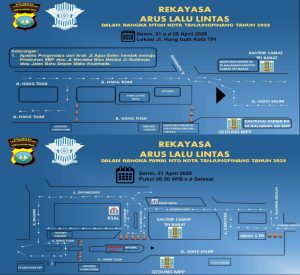 Polantas dan Dishub Tanjungpinang Berlakukan Rekayasa Lalu Lintas saat Pelaksanaan MTQH 2025
