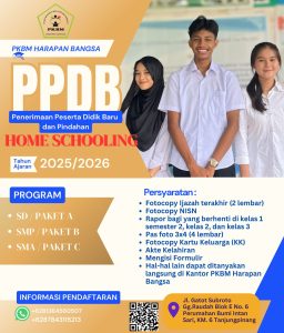 Buka Pendaftaran Siswa Baru & Pindahan 2025/2026 — Pilihan Pendidikan Alternatif di PKBM Harapan Bangsa!