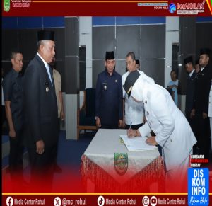 Rotasi dan Pelantikan Pejabat Eselon III dan IV Pemkab Rokan Hulu Tahun 2025 Resmi Digelar, Ini Pesan Tegas Bupati Anton