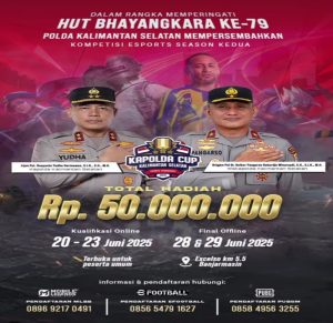 Turnamen KAPOLDA CUP Esports Kalsel Season 2 Siap Digelar, Total Hadiah Rp50 Juta Diperebutkan!