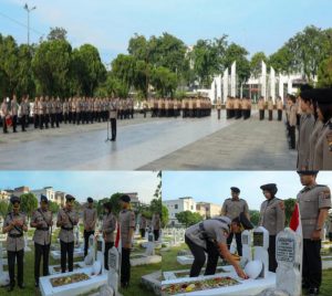 Peringati HUT Bhayangkara ke-79, Polda Sumut Gelar Ziarah Khidmat di TMP Bukit Barisan