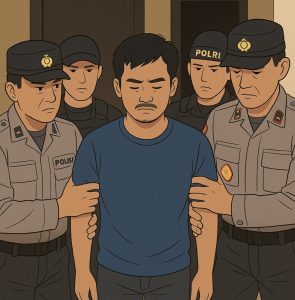 Mangkir Dua Kali, Penggiat Medsos Asal Batam Dijemput Paksa Polres Samosir