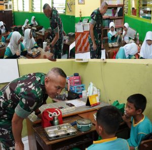 Danrem 051/Wijayakarta Dampingi Pangdam Jaya dalam Program Makan Bergizi di SDN 05 Cipinang Jakarta Timur