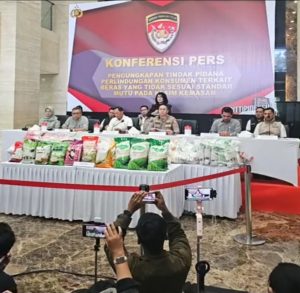 Satgas Pangan Bareskrim Polri Bongkar Kasus Beras Premium Tidak Sesuai Mutu, Ratusan Ton Disita