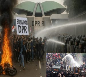 Demo di depan Gedung DPR/MPR RI, Satu Korban Luka dan Motor Dibakar