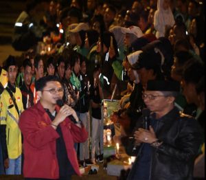 Kapolda Kepri Ikut Nyala Lilin, Batam Bersatu Doakan Dua Driver Ojol yang Gugur