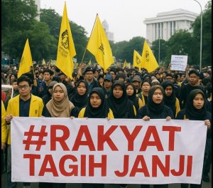 BEM UI Gelar Aksi #RakyatTagihJanji di DPR, Usung Tuntutan 17+8