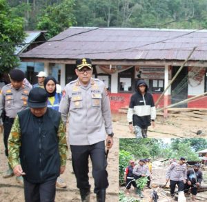 Polres Lampung Barat Salurkan Sembako Bagi Korban Banjir Suoh, Warga Diimbau Tetap Waspada