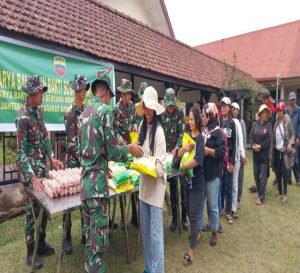 Yonif 125/Simbisa Gelar Karya Bakti Bersama Warga Padang Mas, Perkuat Kebersamaan TNI dan Rakyat