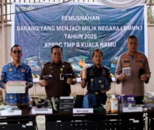 Bea Cukai Kualanamu Musnahkan Ribuan Barang Ilegal Senilai Rp388 Juta