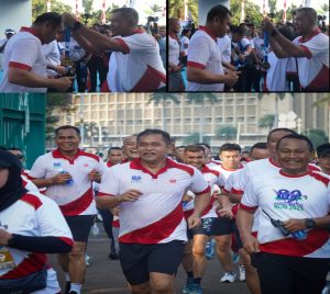 Kasad Finish di Panglima TNI Run HUT ke-80 TNI, Semarak Kebersamaan Warnai Silang Monas