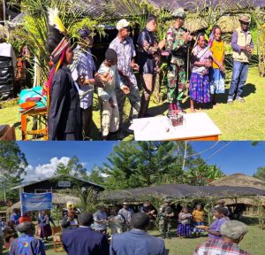 Tradisi Acara Bakar Batu Satgas Yonif 521/DY Turut Hadir Bersama Warga di Eragayam 