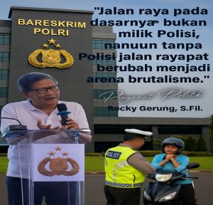 Rocky Gerung: Jalan Raya Bukan Milik Polisi, Tapi Butuh Kehadiran Polisi agar Tertib